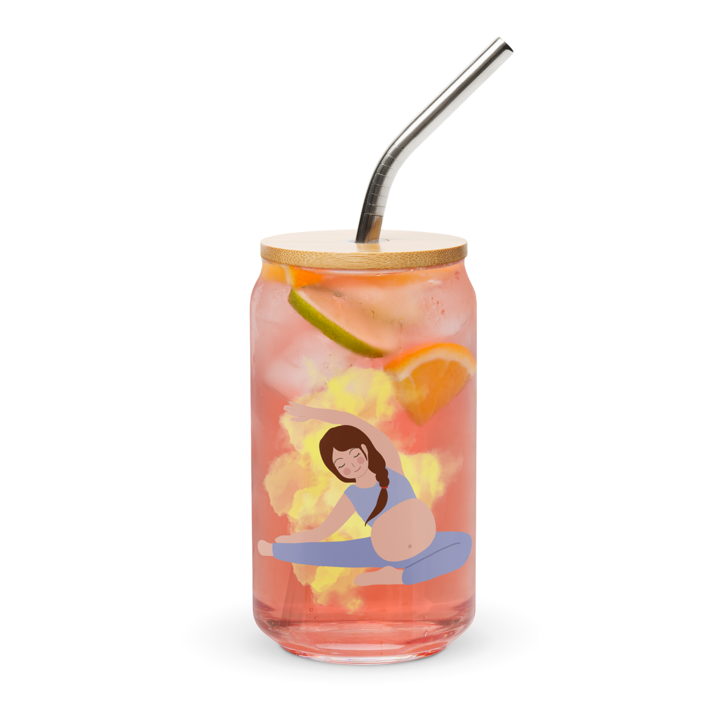 Yogi Mama Can-shaped glass - Style 8